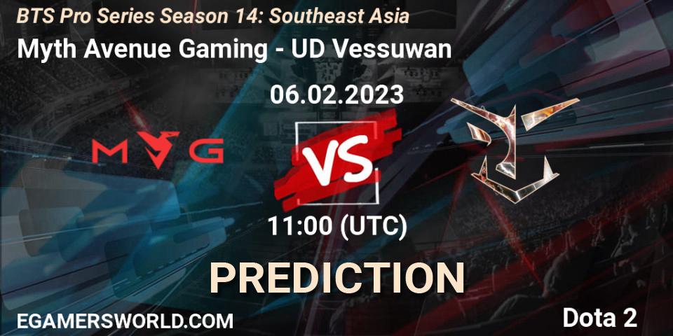 Myth Avenue Gaming - UD Vessuwan: Maç tahminleri. 06.02.23, Dota 2, BTS Pro Series Season 14: Southeast Asia