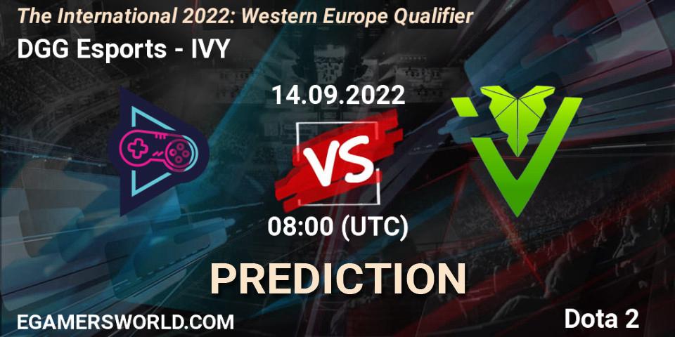 DGG Esports - IVY: Maç tahminleri. 14.09.22, Dota 2, The International 2022: Western Europe Qualifier