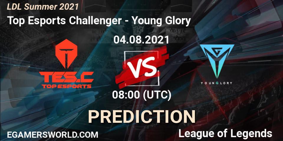 Top Esports Challenger - Young Glory: Maç tahminleri. 04.08.2021 at 08:00, LoL, LDL Summer 2021