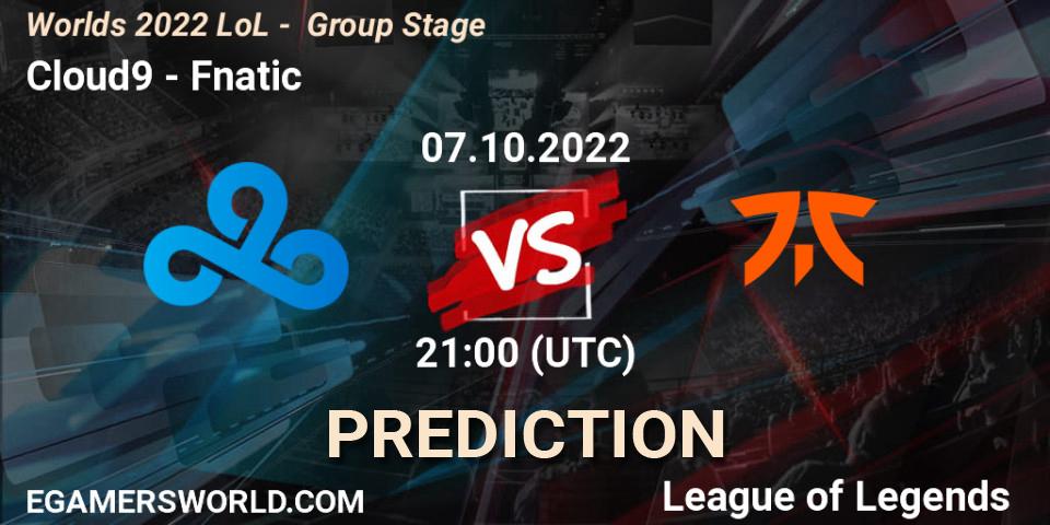 Cloud9 - Fnatic: Maç tahminleri. 07.10.22, LoL, Worlds 2022 LoL - Group Stage