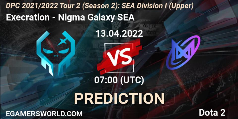 Execration - Nigma Galaxy SEA: Maç tahminleri. 13.04.2022 at 07:00, Dota 2, DPC 2021/2022 Tour 2 (Season 2): SEA Division I (Upper)