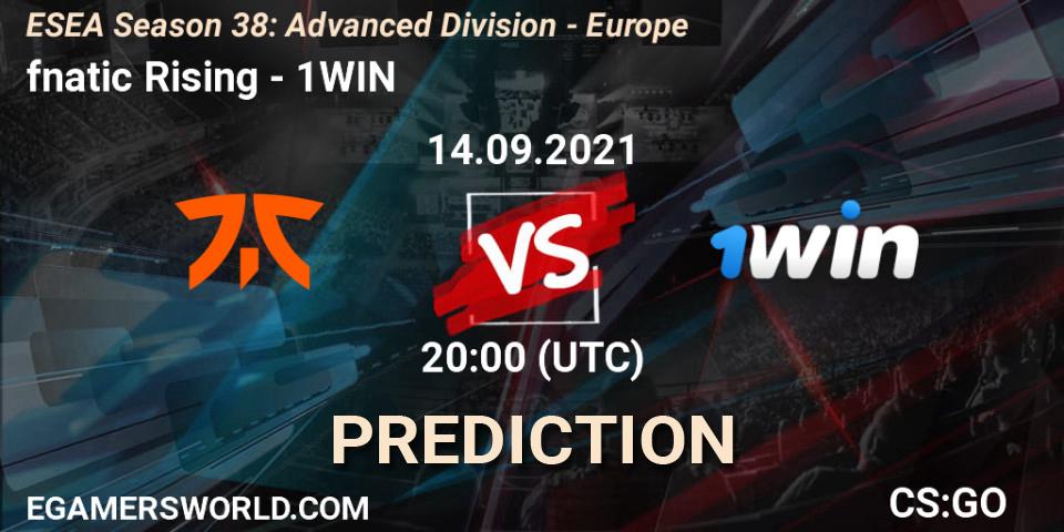 fnatic Rising - 1WIN: Maç tahminleri. 14.09.2021 at 20:00, Counter-Strike (CS2), ESEA Season 38: Advanced Division - Europe