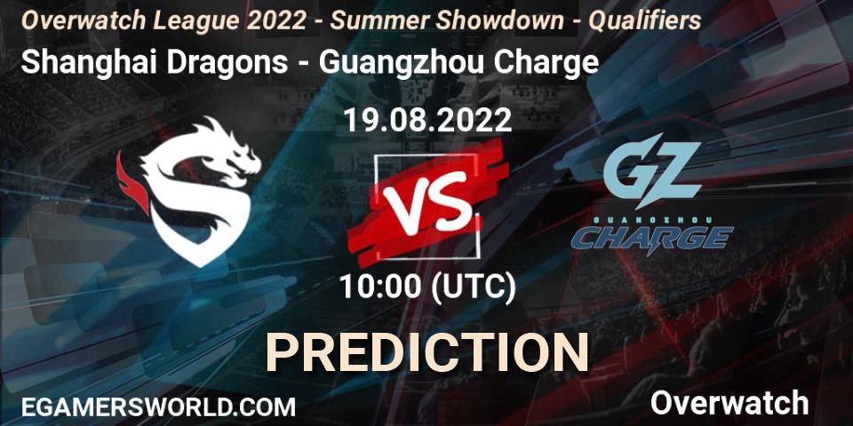 Shanghai Dragons - Guangzhou Charge: Maç tahminleri. 19.08.2022 at 10:00, Overwatch, Overwatch League 2022 - Summer Showdown - Qualifiers