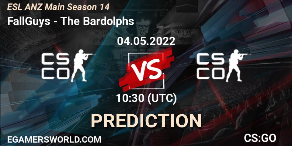 FallGuys - The Bardolphs: Maç tahminleri. 04.05.2022 at 10:30, Counter-Strike (CS2), ESL ANZ Main Season 14