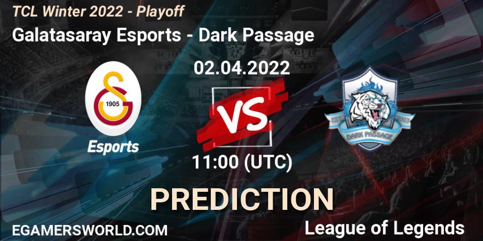 Galatasaray Esports - Dark Passage: Maç tahminleri. 02.04.2022 at 11:00, LoL, TCL Winter 2022 - Playoff