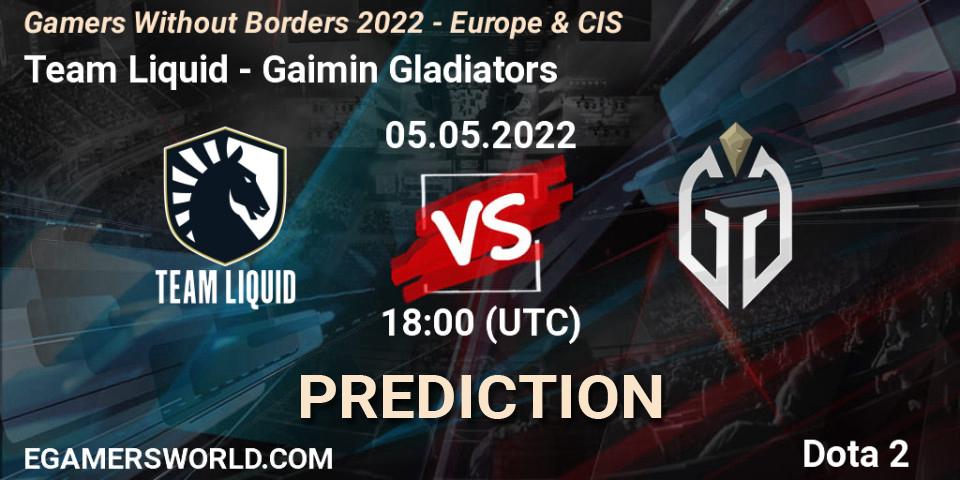 Team Liquid - Gaimin Gladiators: Maç tahminleri. 05.05.2022 at 17:55, Dota 2, Gamers Without Borders 2022 - Europe & CIS