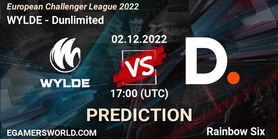 WYLDE - Dunlimited: Maç tahminleri. 02.12.22, Rainbow Six, European Challenger League 2022