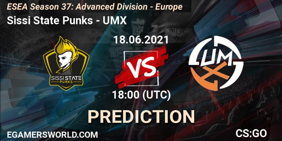 Sissi State Punks - UMX: Maç tahminleri. 18.06.2021 at 18:00, Counter-Strike (CS2), ESEA Season 37: Advanced Division - Europe