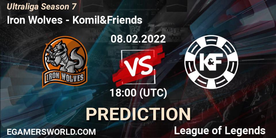 Iron Wolves - Komil&Friends: Maç tahminleri. 08.02.2022 at 20:40, LoL, Ultraliga Season 7