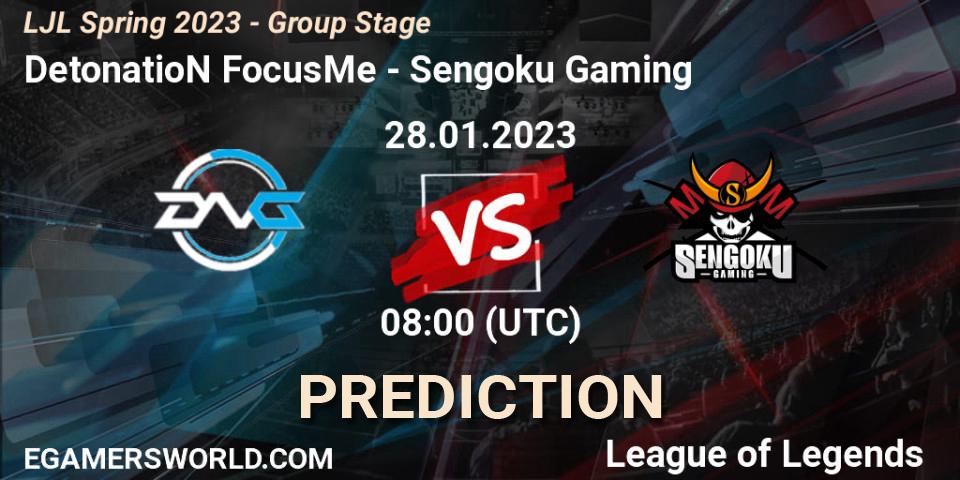 DetonatioN FocusMe - Sengoku Gaming: Maç tahminleri. 28.01.23, LoL, LJL Spring 2023 - Group Stage