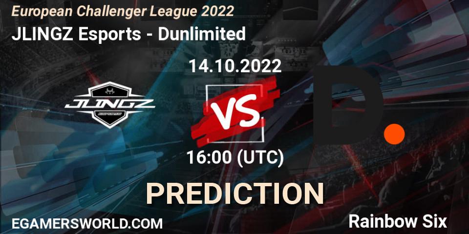 JLINGZ Esports - Dunlimited: Maç tahminleri. 14.10.2022 at 16:00, Rainbow Six, European Challenger League 2022