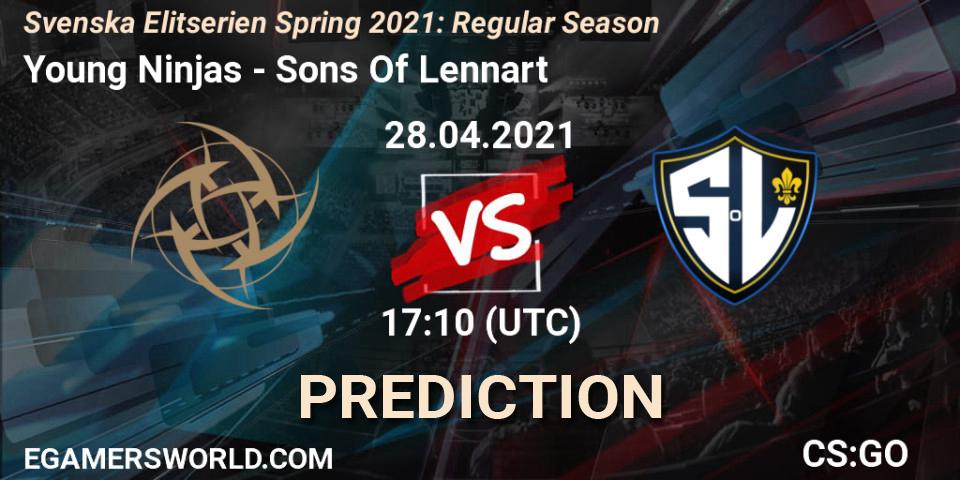 Young Ninjas - Sons Of Lennart: Maç tahminleri. 28.04.2021 at 17:10, Counter-Strike (CS2), Svenska Elitserien Spring 2021: Regular Season