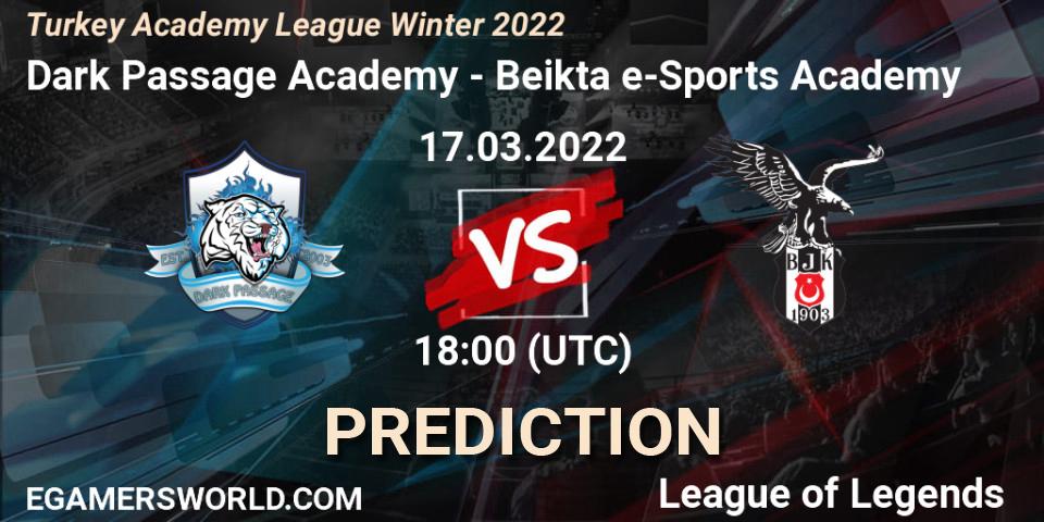 Dark Passage Academy - Beşiktaş e-Sports Academy: Maç tahminleri. 17.03.2022 at 18:00, LoL, Turkey Academy League Winter 2022