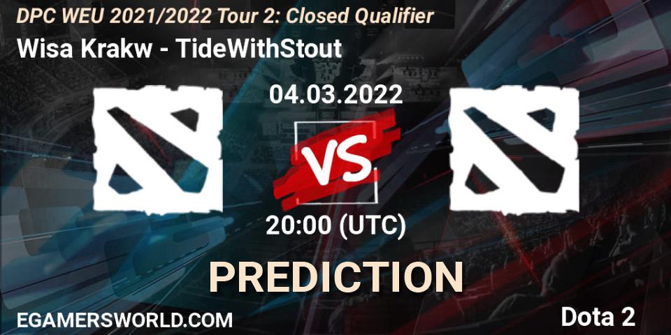 Wisła Kraków - TideWithStout: Maç tahminleri. 04.03.2022 at 20:00, Dota 2, DPC WEU 2021/2022 Tour 2: Closed Qualifier