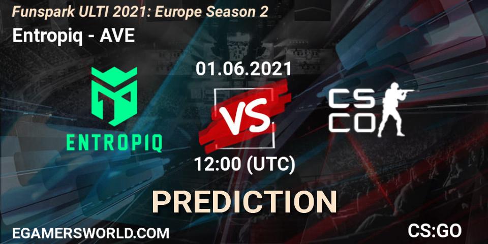 Entropiq - AVE: Maç tahminleri. 01.06.2021 at 12:00, Counter-Strike (CS2), Funspark ULTI 2021: Europe Season 2