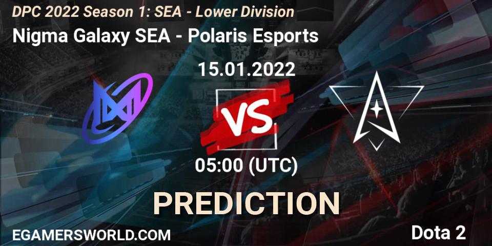 Nigma Galaxy SEA - Polaris Esports: Maç tahminleri. 15.01.2022 at 05:00, Dota 2, DPC 2022 Season 1: SEA - Lower Division