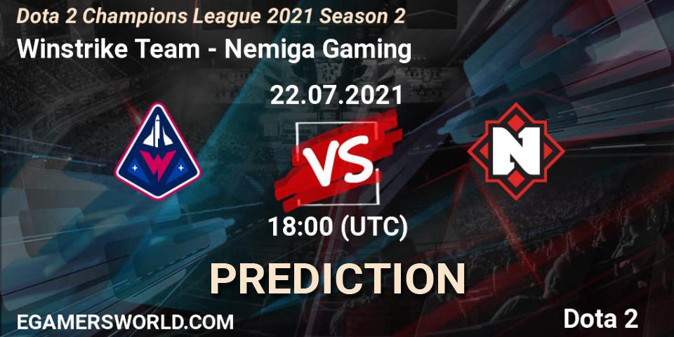 Winstrike Team - Nemiga Gaming: Maç tahminleri. 31.07.2021 at 18:00, Dota 2, Dota 2 Champions League 2021 Season 2