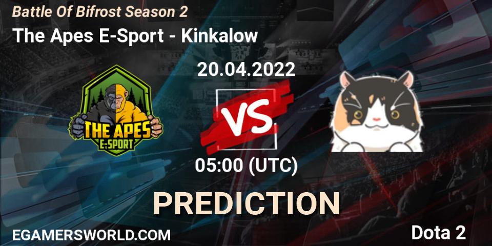 The Apes E-Sport - Kinkalow: Maç tahminleri. 20.04.2022 at 05:05, Dota 2, Battle Of Bifrost Season 2
