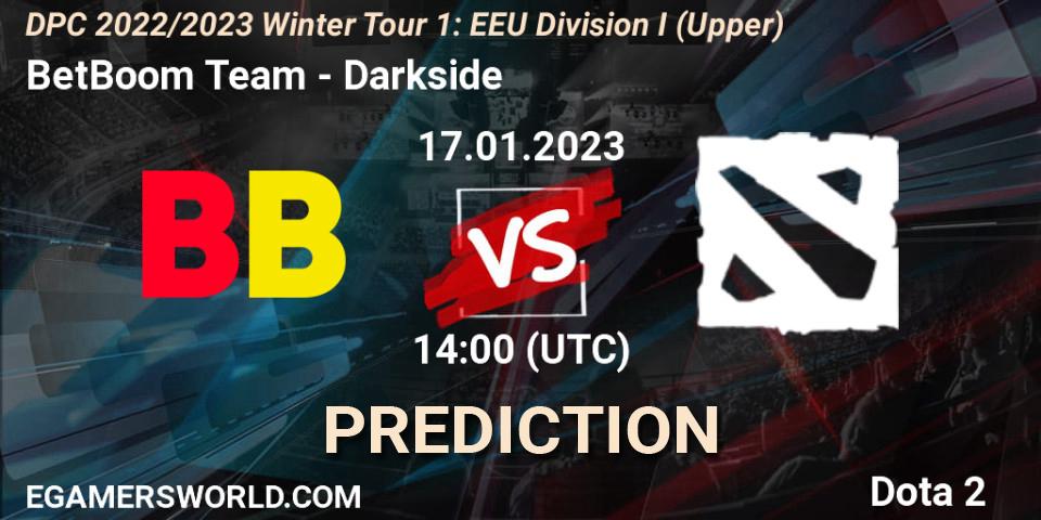 BetBoom Team - Darkside: Maç tahminleri. 17.01.2023 at 14:38, Dota 2, DPC 2022/2023 Winter Tour 1: EEU Division I (Upper)