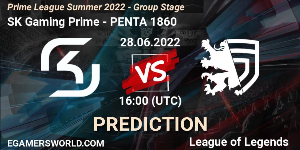 SK Gaming Prime - PENTA 1860: Maç tahminleri. 28.06.2022 at 16:00, LoL, Prime League Summer 2022 - Group Stage