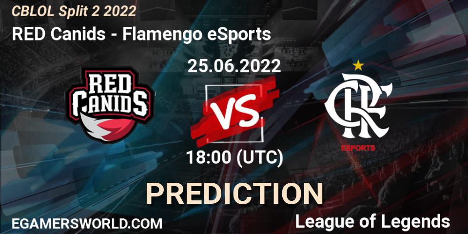 RED Canids - Flamengo eSports: Maç tahminleri. 25.06.2022 at 18:50, LoL, CBLOL Split 2 2022