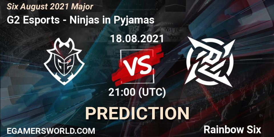G2 Esports - Ninjas in Pyjamas: Maç tahminleri. 18.08.2021 at 19:30, Rainbow Six, Six August 2021 Major