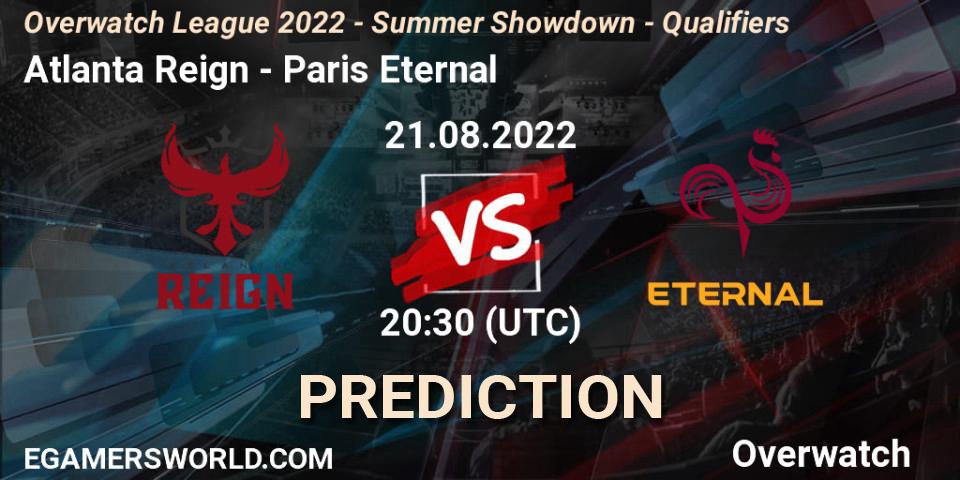 Atlanta Reign - Paris Eternal: Maç tahminleri. 21.08.22, Overwatch, Overwatch League 2022 - Summer Showdown - Qualifiers