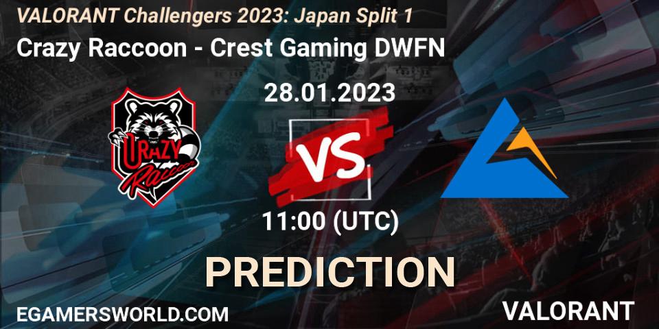 Crazy Raccoon - Crest Gaming DWFN: Maç tahminleri. 28.01.23, VALORANT, VALORANT Challengers 2023: Japan Split 1