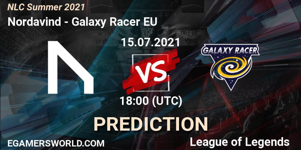 Nordavind - Galaxy Racer EU: Maç tahminleri. 15.07.2021 at 18:00, LoL, NLC Summer 2021