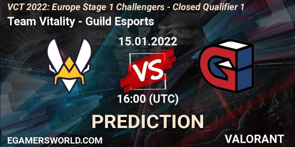 Team Vitality - Guild Esports: Maç tahminleri. 15.01.2022 at 16:00, VALORANT, VCT 2022: Europe Stage 1 Challengers - Closed Qualifier 1