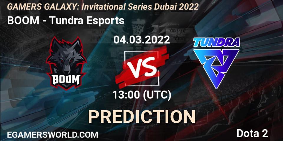 BOOM - Tundra Esports: Maç tahminleri. 04.03.2022 at 13:11, Dota 2, GAMERS GALAXY: Invitational Series Dubai 2022