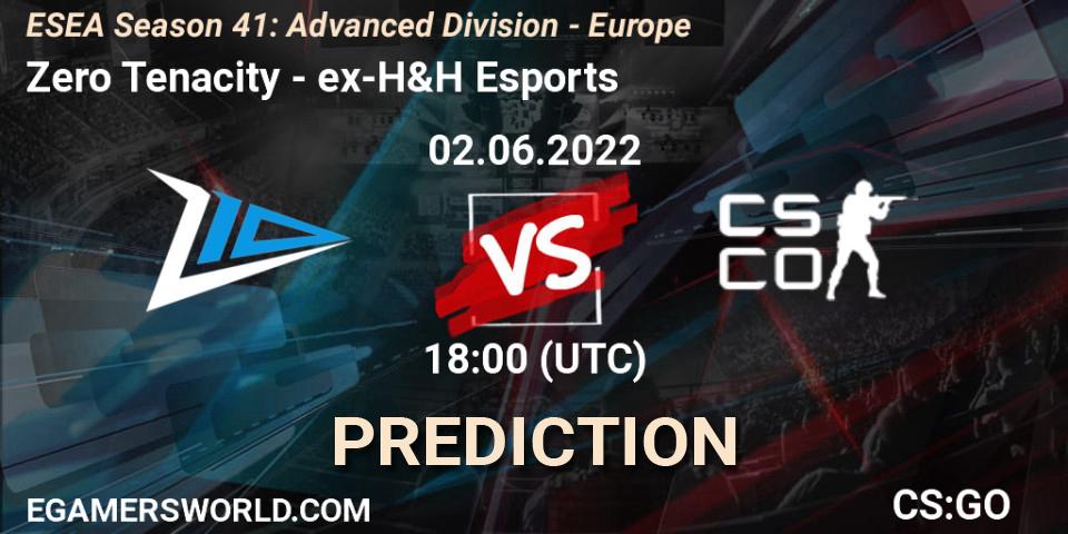 Zero Tenacity - ex-H&H Esports: Maç tahminleri. 02.06.2022 at 18:00, Counter-Strike (CS2), ESEA Season 41: Advanced Division - Europe