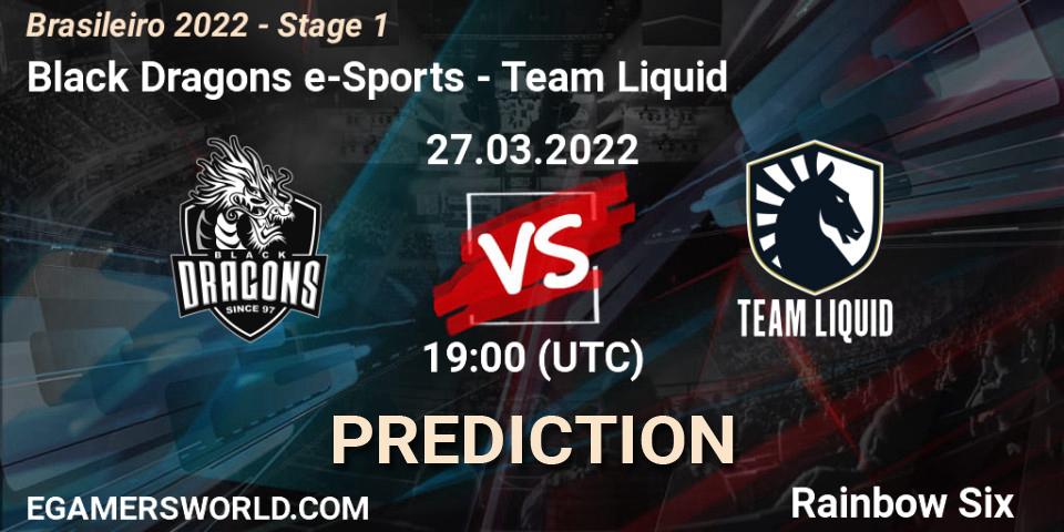Black Dragons e-Sports - Team Liquid: Maç tahminleri. 27.03.2022 at 19:00, Rainbow Six, Brasileirão 2022 - Stage 1