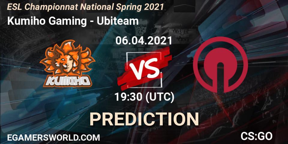 Kumiho Gaming - Ubiteam: Maç tahminleri. 06.04.2021 at 18:30, Counter-Strike (CS2), ESL Championnat National Spring 2021