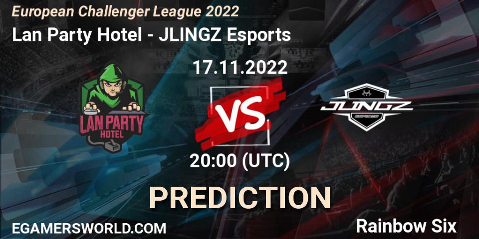 Lan Party Hotel - JLINGZ Esports: Maç tahminleri. 17.11.2022 at 20:00, Rainbow Six, European Challenger League 2022