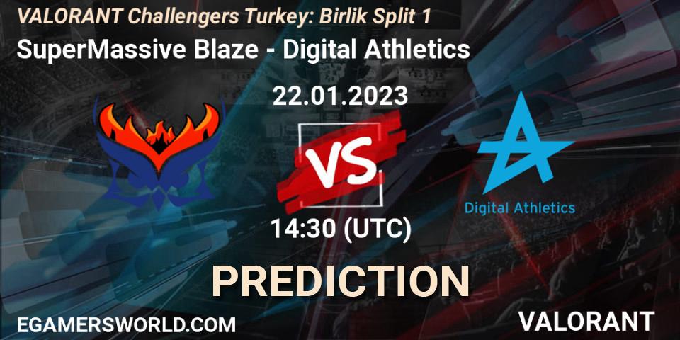 SuperMassive Blaze - Digital Athletics: Maç tahminleri. 22.01.23, VALORANT, VALORANT Challengers 2023 Turkey: Birlik Split 1