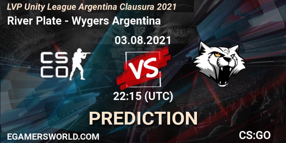 River Plate - Wygers Argentina: Maç tahminleri. 03.08.2021 at 22:15, Counter-Strike (CS2), LVP Unity League Argentina Clausura 2021