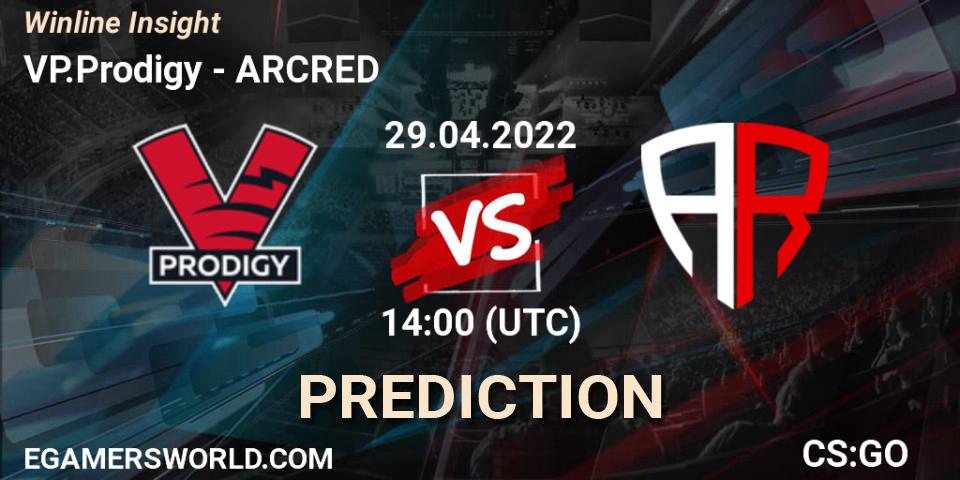 VP.Prodigy - ARCRED: Maç tahminleri. 29.04.2022 at 14:00, Counter-Strike (CS2), Winline Insight