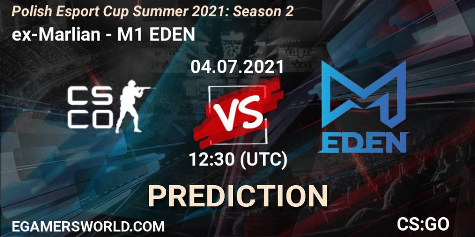 ex-Marlian - M1 EDEN: Maç tahminleri. 04.07.2021 at 12:30, Counter-Strike (CS2), Polish Esport Cup Summer 2021: Season 2