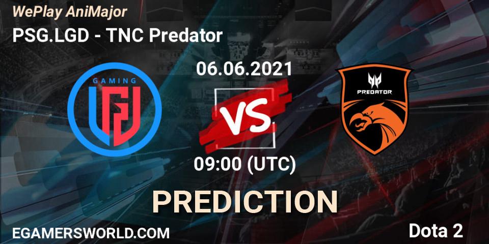 PSG.LGD - TNC Predator: Maç tahminleri. 06.06.2021 at 11:00, Dota 2, WePlay AniMajor 2021