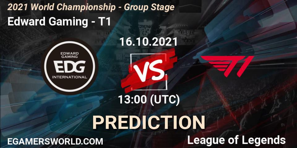Edward Gaming - T1: Maç tahminleri. 16.10.2021 at 13:00, LoL, 2021 World Championship - Group Stage