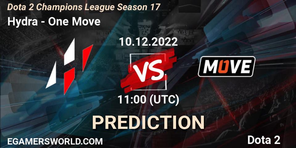 Hydra - One Move: Maç tahminleri. 10.12.2022 at 11:00, Dota 2, Dota 2 Champions League Season 17