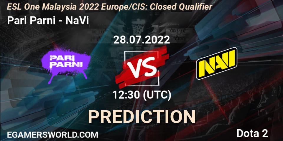 Pari Parni - NaVi: Maç tahminleri. 28.07.2022 at 12:34, Dota 2, ESL One Malaysia 2022 Europe/CIS: Closed Qualifier