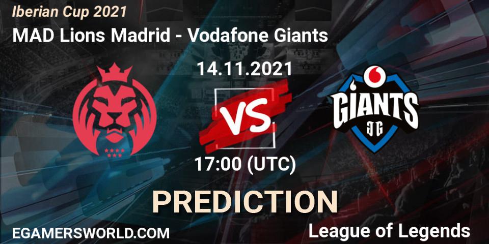 MAD Lions Madrid - Vodafone Giants: Maç tahminleri. 14.11.2021 at 17:00, LoL, Iberian Cup 2021
