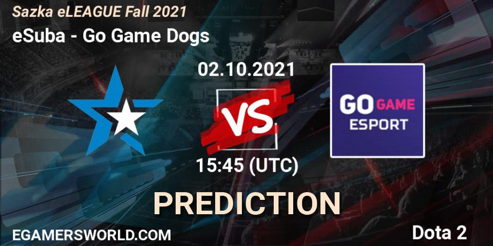 eSuba - Go Game Dogs: Maç tahminleri. 02.10.2021 at 16:15, Dota 2, Sazka eLEAGUE Fall 2021