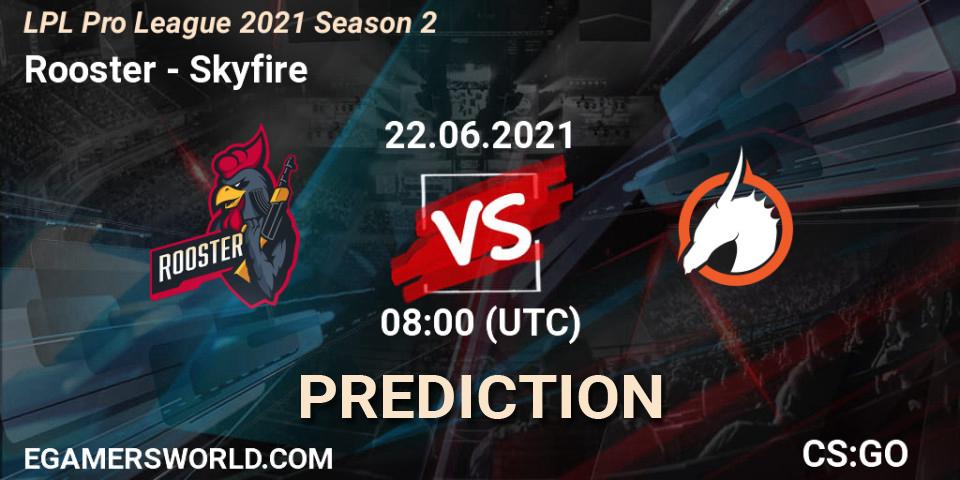 Rooster - Skyfire: Maç tahminleri. 22.06.21, CS2 (CS:GO), LPL Pro League 2021 Season 2