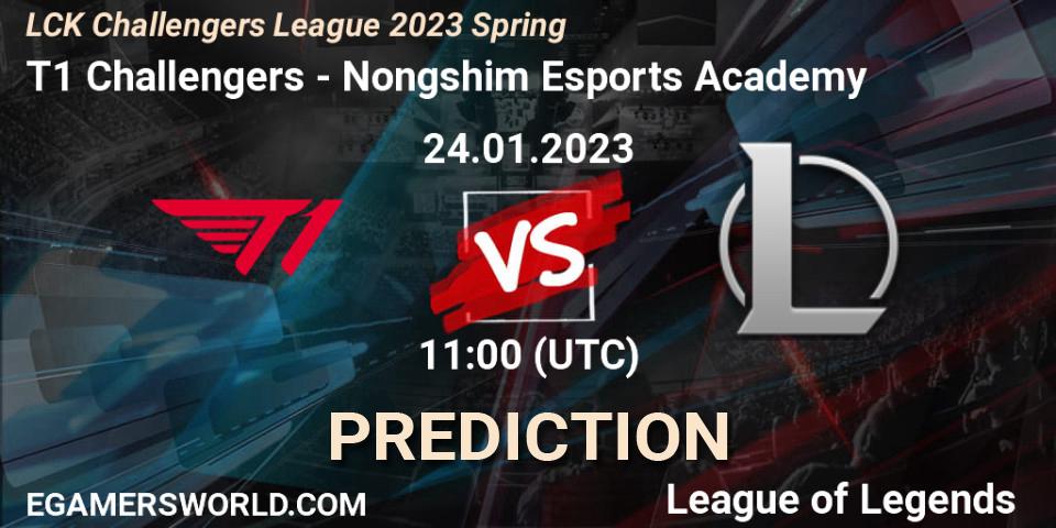 T1 Challengers - Nongshim Esports Academy: Maç tahminleri. 24.01.2023 at 11:00, LoL, LCK Challengers League 2023 Spring
