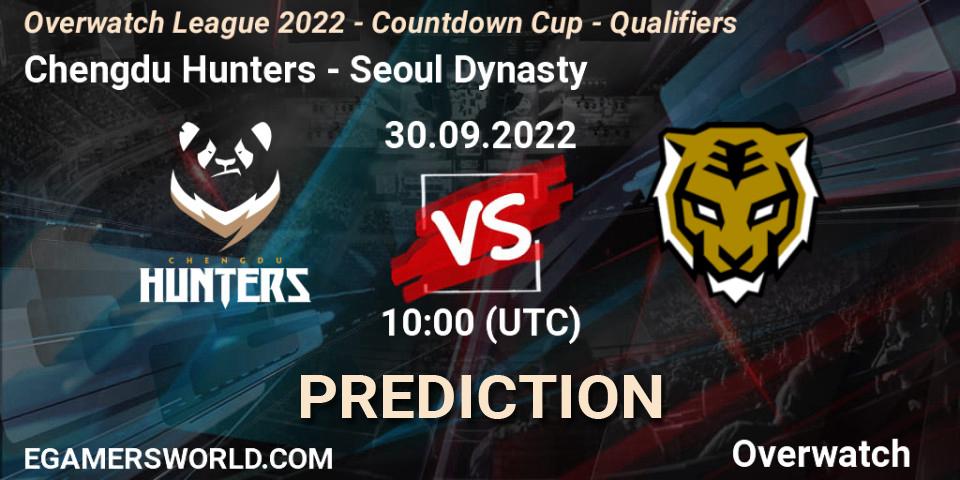 Chengdu Hunters - Seoul Dynasty: Maç tahminleri. 30.09.22, Overwatch, Overwatch League 2022 - Countdown Cup - Qualifiers