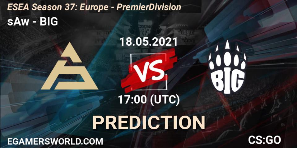 sAw - BIG: Maç tahminleri. 18.05.2021 at 17:00, Counter-Strike (CS2), ESEA Season 37: Europe - Premier Division