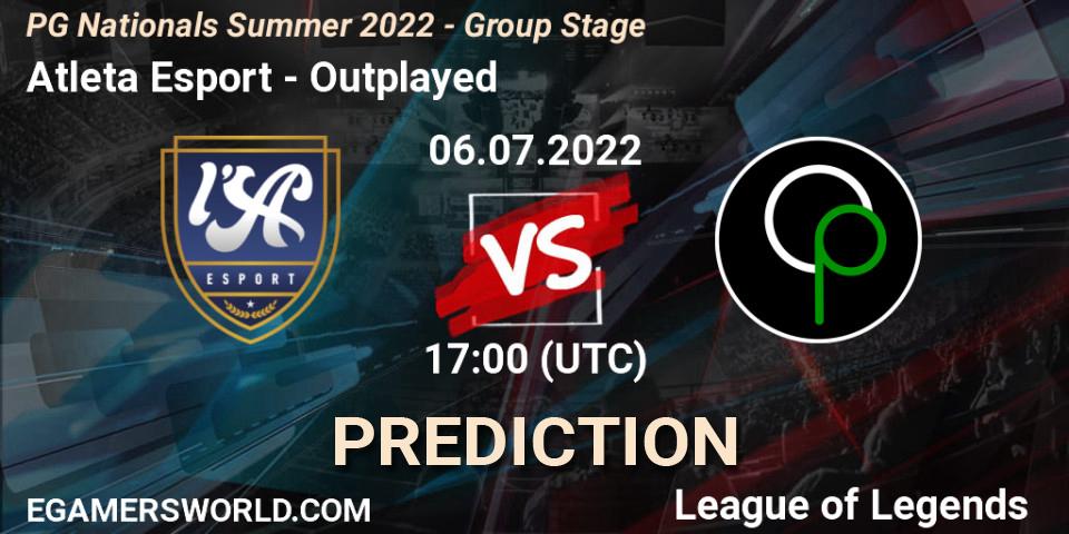 Atleta Esport - Outplayed: Maç tahminleri. 06.07.2022 at 17:00, LoL, PG Nationals Summer 2022 - Group Stage